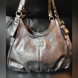NEW Coach Madison Maggie Shimmering Silver Shoulder Bag Vintage NWOT